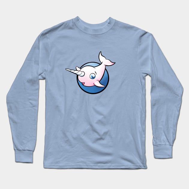 Cute Narwhal - The Unicorn of the Sea Long Sleeve T-Shirt by sparklellama